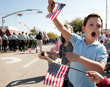 Fort Hood parade in downtown Killeen, Texas